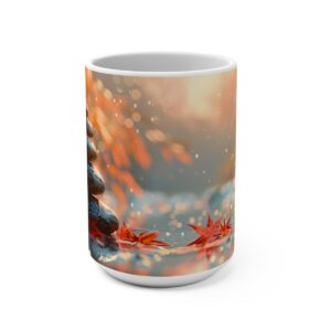 Abstract Nature Zen Large Ceramic Coffee Mug 15oz