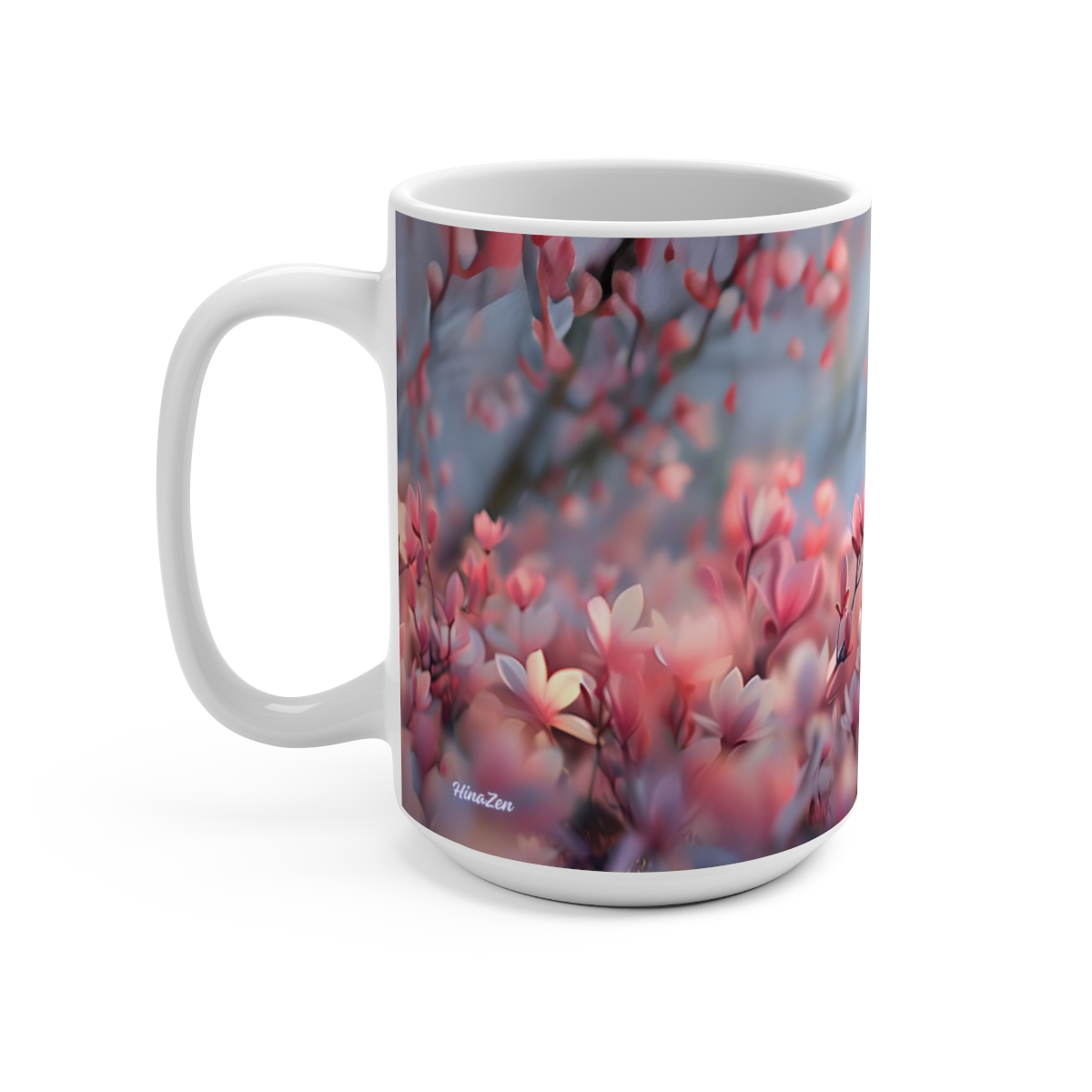 Bunnies Zen Large Ceramic Coffee Mug 15oz - Image 3