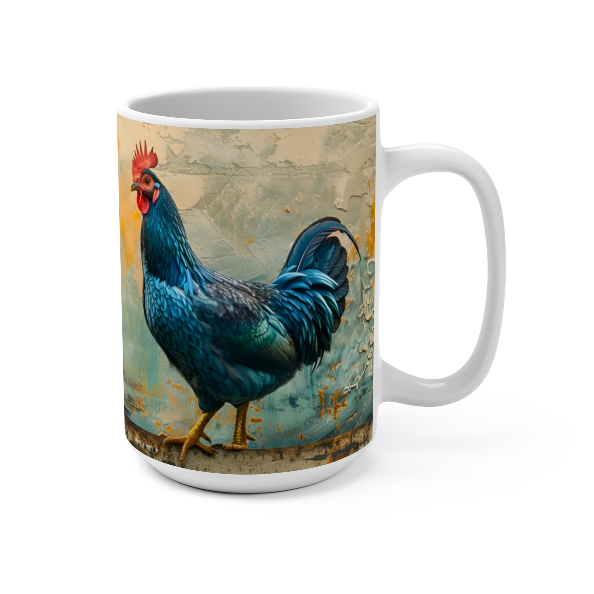 Delaware Blue Hen Large Ceramic Coffee Mug 15oz - Image 2