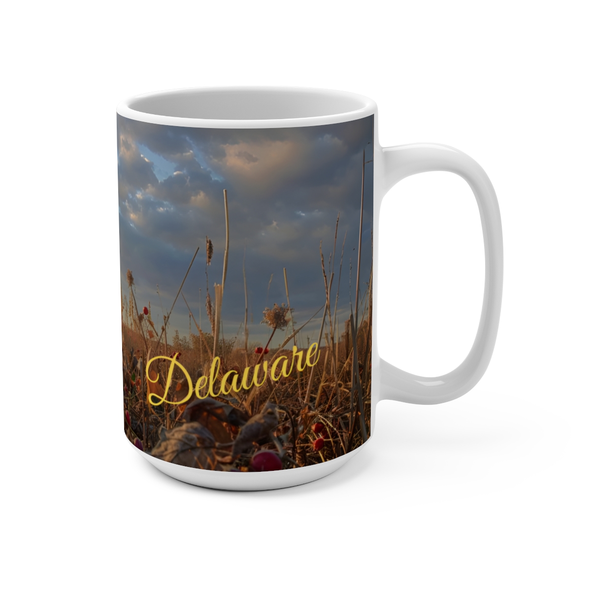 Delaware Blue Hen Large Ceramic Coffee Mug 15oz - Image 2