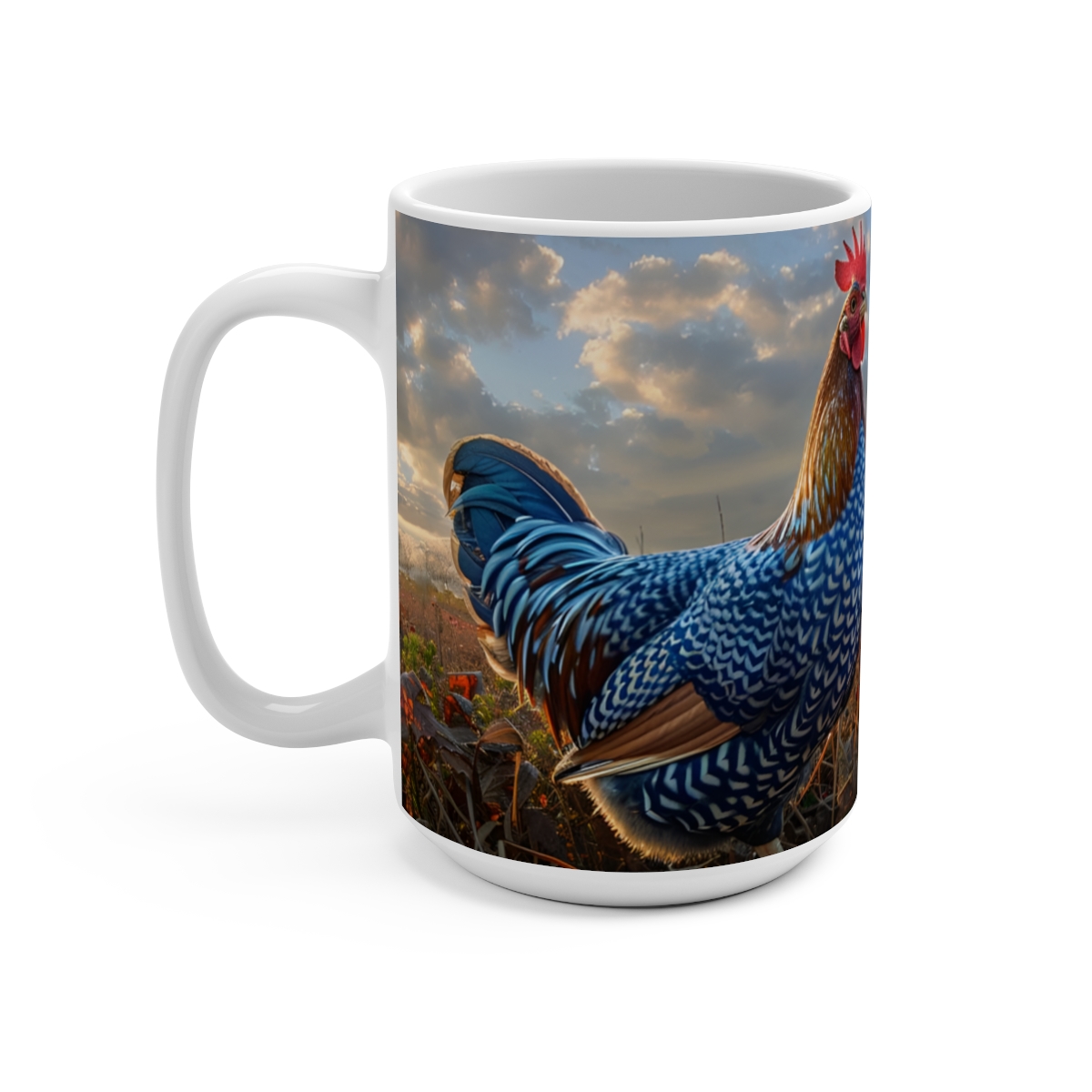 Delaware Blue Hen Large Ceramic Coffee Mug 15oz - Image 3