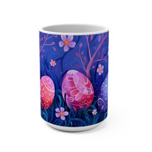 Easter Egg Abstract Zen Large Ceramic Coffee Mug 15oz
