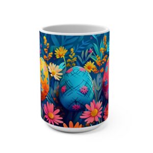 Easter Egg Abstract Zen Large Ceramic Coffee Mug 15oz