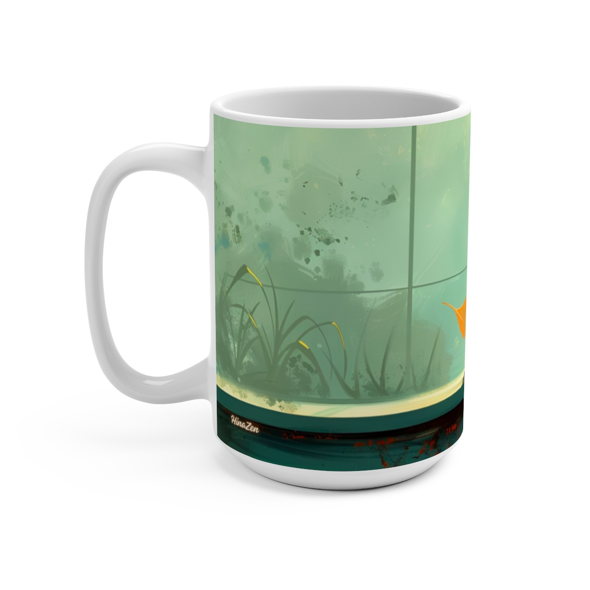 Morning Coffee Zen Large Ceramic Coffee Mug 15oz - Image 3