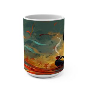 Morning Coffee Zen Large Ceramic Coffee Mug 15oz