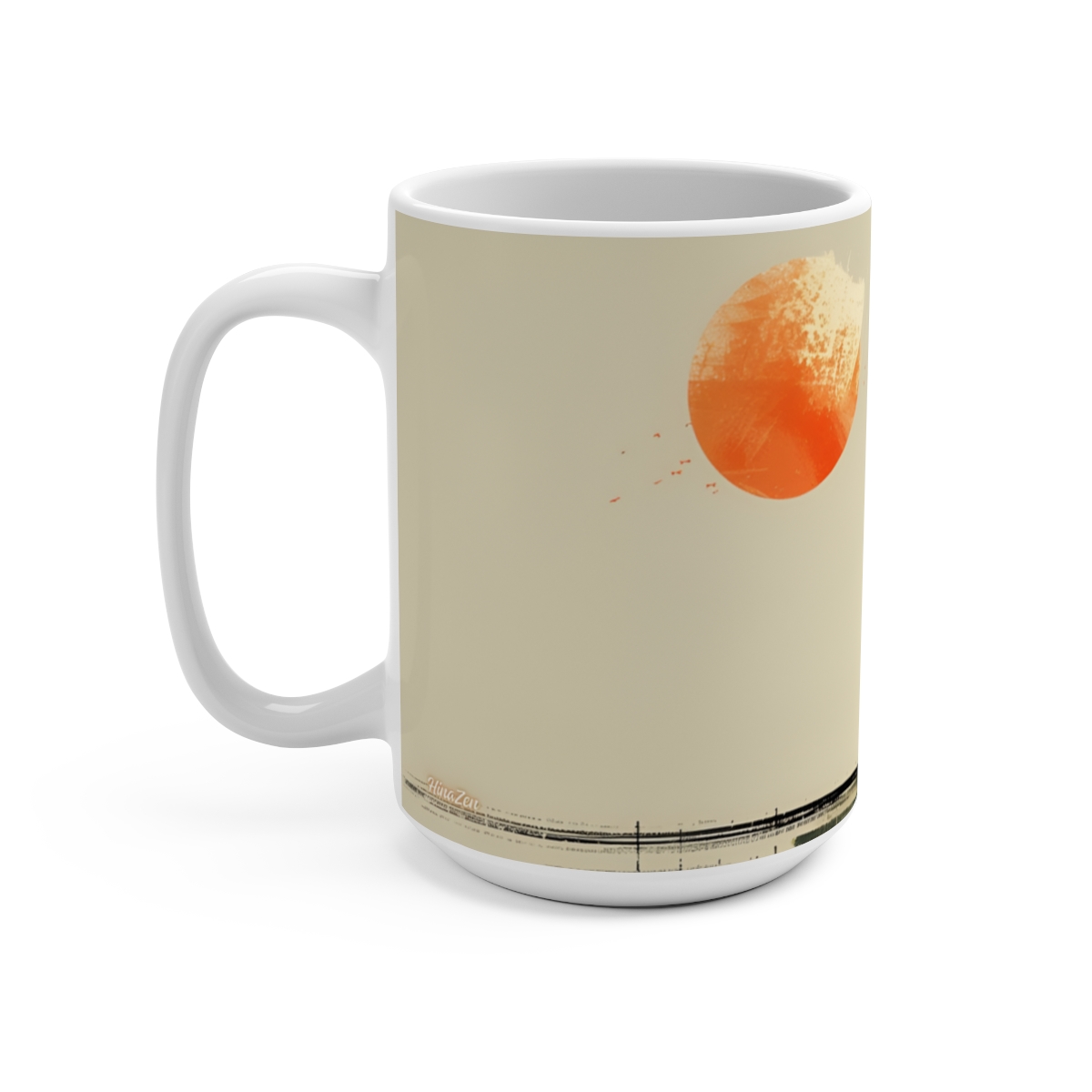 Morning Coffee Zen Large Ceramic Coffee Mug 15oz - Image 3
