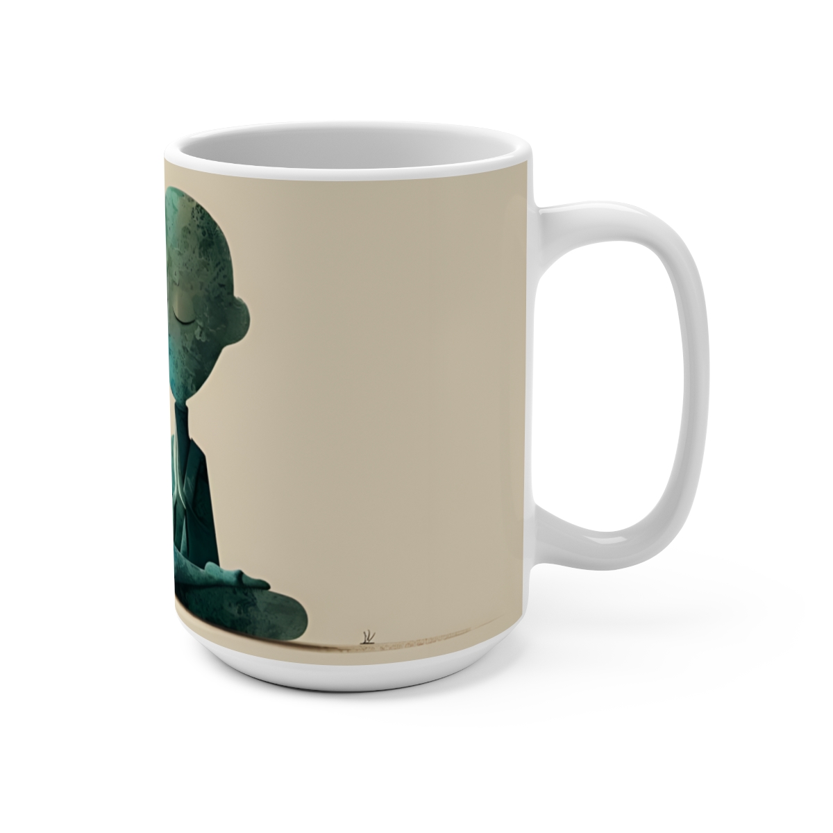 Morning Coffee Zen Large Ceramic Coffee Mug 15oz - Image 2