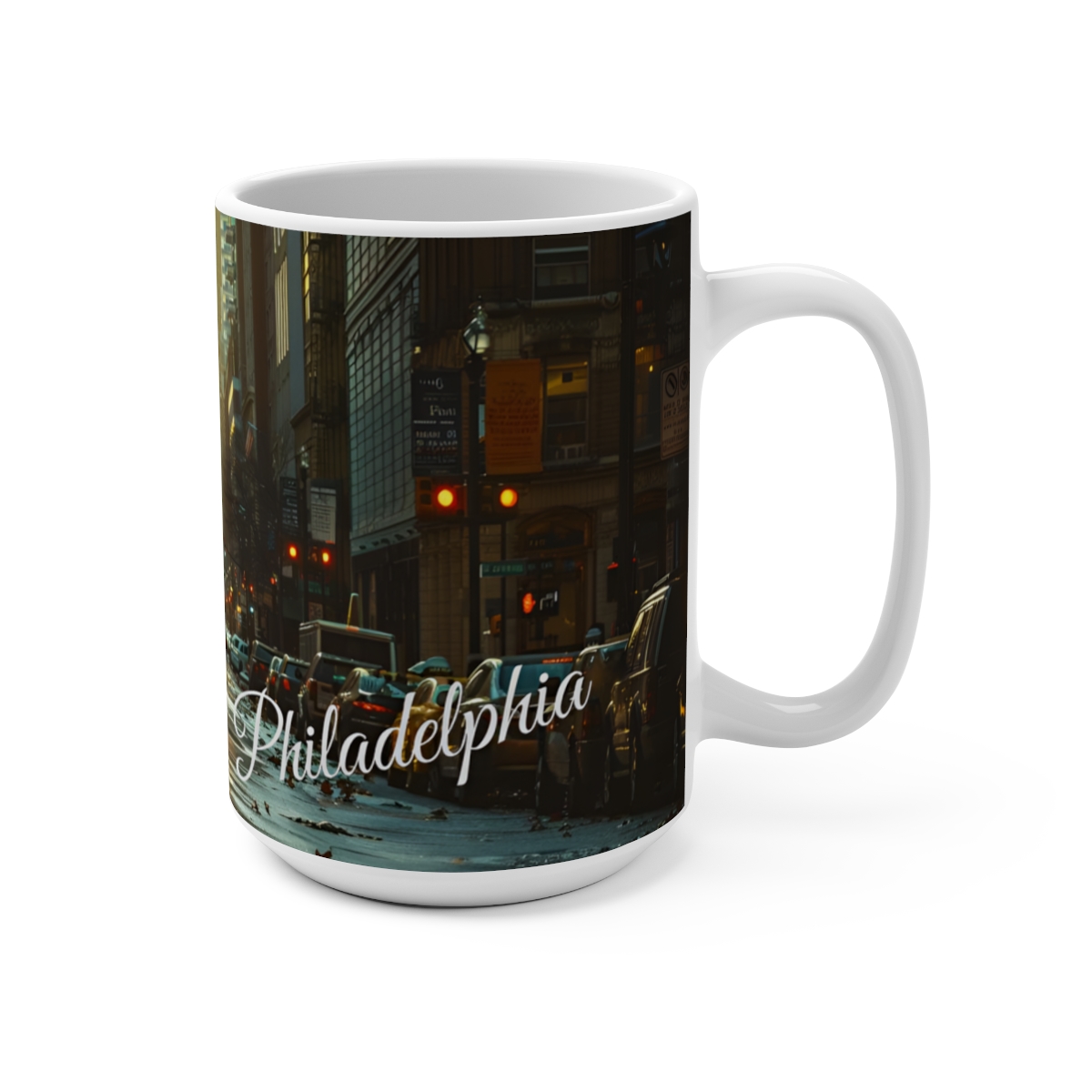Zen Philadelphia Center City Large Ceramic Coffee Mug 15oz - Image 2